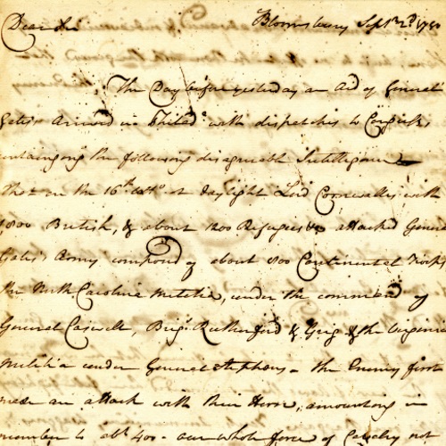 Charleston Museum Collection of Revolutionary War Letters
